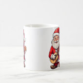 Mug Aesthetic Christmas Santa Playing Ukulele Music Te (Centre)