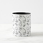 Mug Aesthetic Minimalist Dental Icons Pattern Coffee  (Centre)