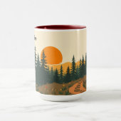 Mug Aesthetic Retro Hiking Club Personalized Gift (Centre)