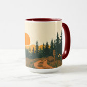Mug Aesthetic Retro Hiking Club Personalized Gift (Devant droit)