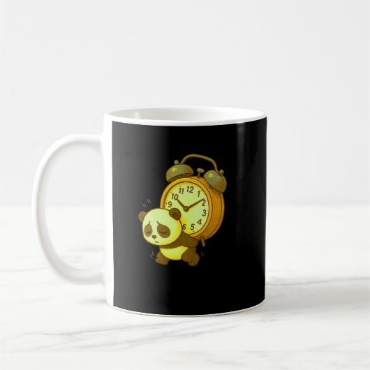Mug Aesthetic Sleepy Panda • Oversized Alarm Clock (Gauche)
