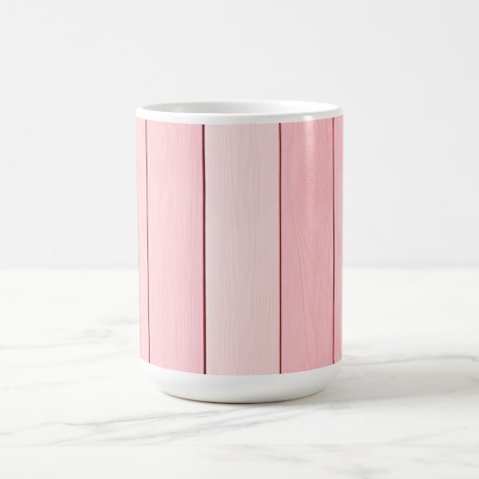 Mug Aesthetic Vertical Wood Pattern Pink Colour  (Centre)