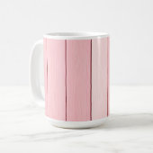 Mug Aesthetic Vertical Wood Pattern Pink Colour  (Devant gauche)
