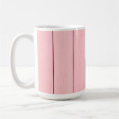 Mug Aesthetic Vertical Wood Pattern Pink Colour  (Gauche)