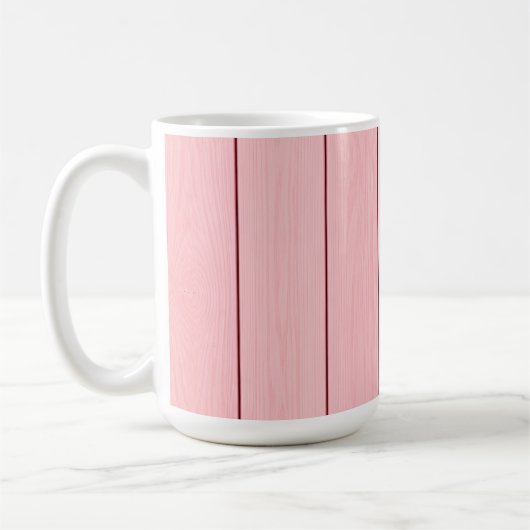 Mug Aesthetic Vertical Wood Pattern Pink Colour (Gauche)