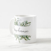 Mug Aesthétique de la verdure fraîche Personnaliser le (Devant gauche)