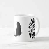 Mug Affection spéciale Chats humains Simple Monochrome (Devant droit)