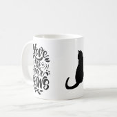 Mug Affection spéciale Chats humains Simple Monochrome (Devant gauche)