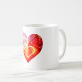 Mug Affection vibrante de l'amour du coeur (Devant droit)