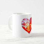 Mug Affection vibrante de l'amour du coeur (Devant gauche)
