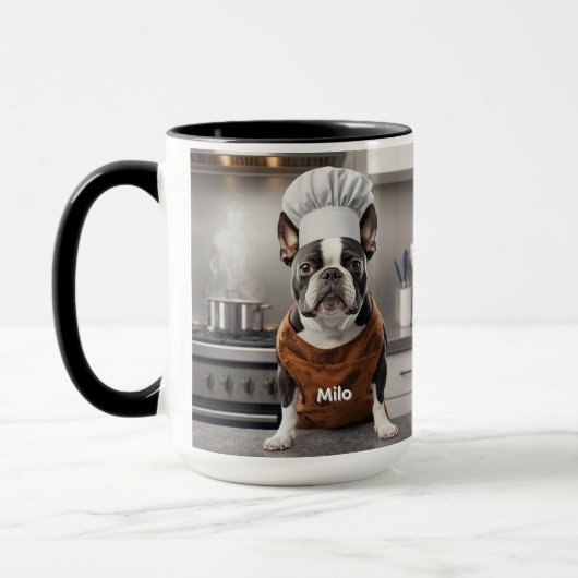 Mug Affectionate Boston Terrier Personalized (Gauche)
