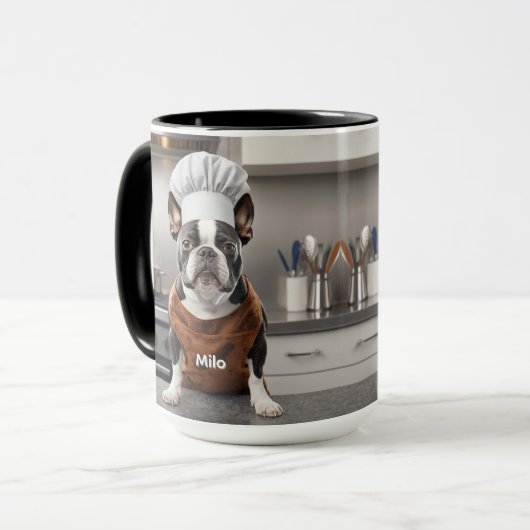 Mug Affectionate Boston Terrier Personalized (Devant gauche)
