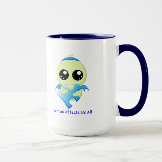 Mug Affects d'autisme - bébé Cthulhu (Droite)