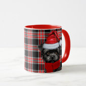 Mug Affenpinscher Amoureux des chiens Vacances Jour de (Devant droit)