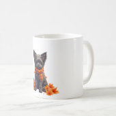 Mug Affenpinscher Au Coeur Fait De Feuilles D'Automne (Devant droit)