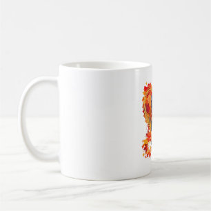 Mug Affenpinscher Au Coeur Fait De Feuilles D'Automne