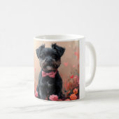 Mug Affenpinscher avec des roses - Saint-Valentin (Devant droit)