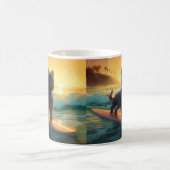 Mug Affenpinscher Beach Surf Peinture (Centre)