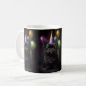 Mug Affenpinscher Chien Ballons d'anniversaire (Devant gauche)