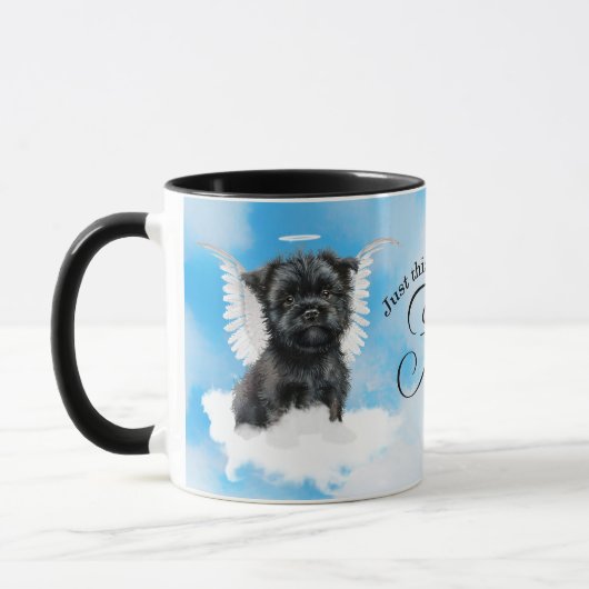 Mug Affenpinscher Dog in Heaven Personalized Memorial (Gauche)