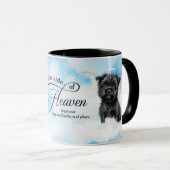 Mug Affenpinscher Dog in Heaven Personalized Memorial (Devant droit)