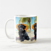 Mug Affenpinscher sur la plage, cadeau d'été pour les  (Gauche)