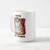 Mug Affichage de la fenêtre Festive de Noël (Devant gauche)