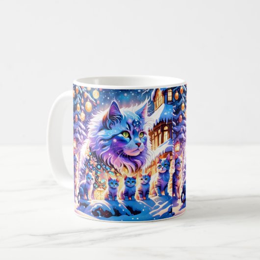 Mug Affichage des chats de Noël (Devant gauche)