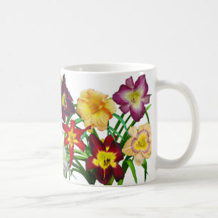 Mug Affichage des daylilies I (sur l'arrière - plan