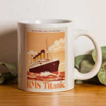 Affiche ancienne du RMS Titanic. Art rétro de paqu