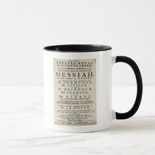 Mug Affiche annonçant une représentation (Droite)