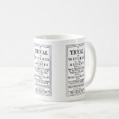 Mug Affiche authentique de procès de sorcière (Devant droit)