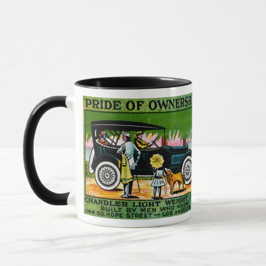 Mug Affiche automobile de Chandler 1914 (Gauche)