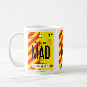 Mug Affiche Bagages Aéroport de Madrid