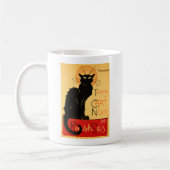 Mug Affiche Classique Chat Noir de Steinlen en Noir (Gauche)