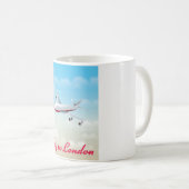 Mug Affiche d'avion Fly To London (Devant droit)