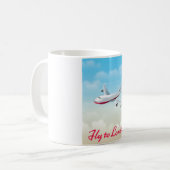 Mug Affiche d'avion Fly To London (Devant gauche)
