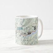 Mug Affiche de carte de glacier (Montana) (Devant droit)