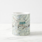 Mug Affiche de carte de glacier (Montana) (Centre)
