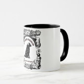 Mug Affiche de chien céleste vintage Semper Fidelis (Devant droit)