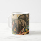 Mug Affiche De Cirque D'acrobates Qui Sautillent Sur L (Devant gauche)