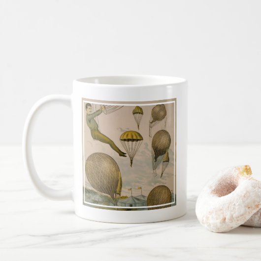 Mug Affiche De Cirque D'Un Ballon Aérien (Avec donut)