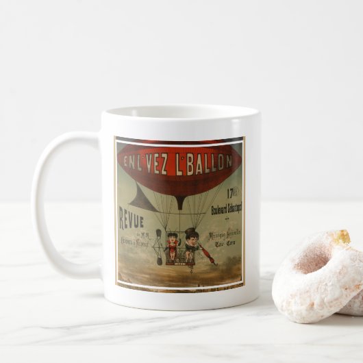 Mug Affiche De Cirque Française De Deux Artistes En Aé (Avec donut)