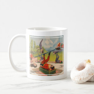 Mug Affiche de cirque montrant des actes acrobatiques,