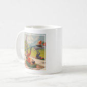 Mug Affiche de cirque montrant des actes acrobatiques, (Devant gauche)