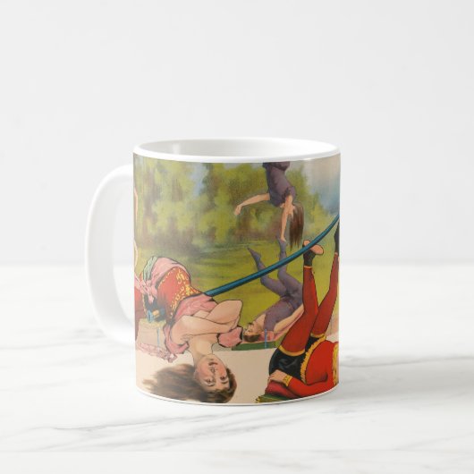 Mug Affiche de cirque montrant des actes acrobatiques, (Devant gauche)