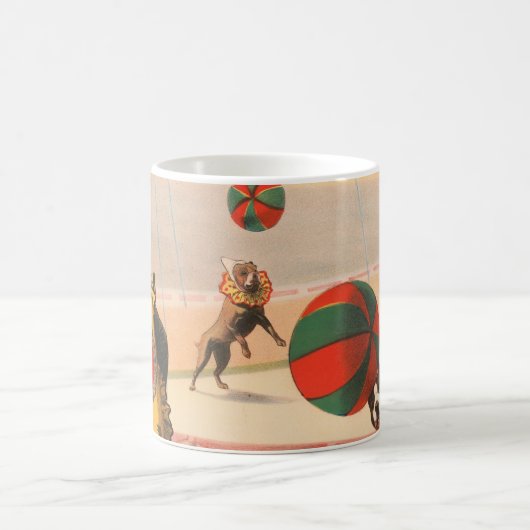 Mug Affiche De Cirque Montrant Des Clowns Avec Des Chi (Centre)