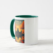 Mug Affiche de conception d'art numérique du mausolée  (Devant gauche)