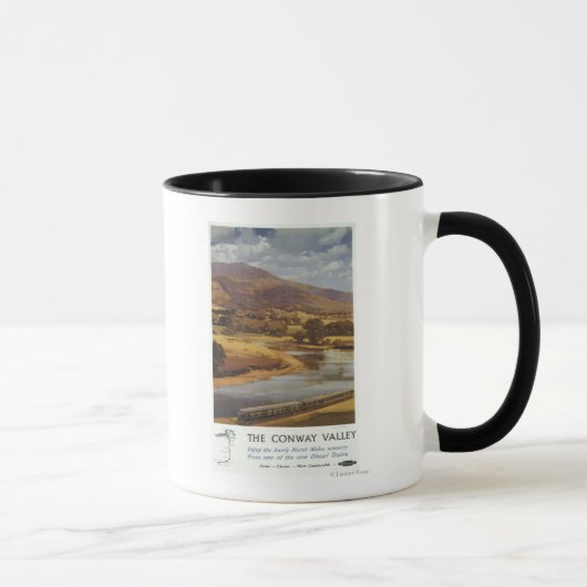 Mug Affiche de Conway Valley Scene British Railways (Droite)