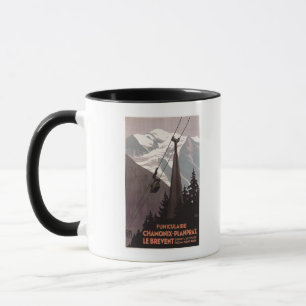 Mug Affiche de funiculaire de Funiculaire Le Brevent
